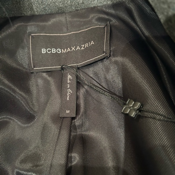 BCBG JAXSON Grey Pom Pom Coat Sz M - Picture 9 of 10